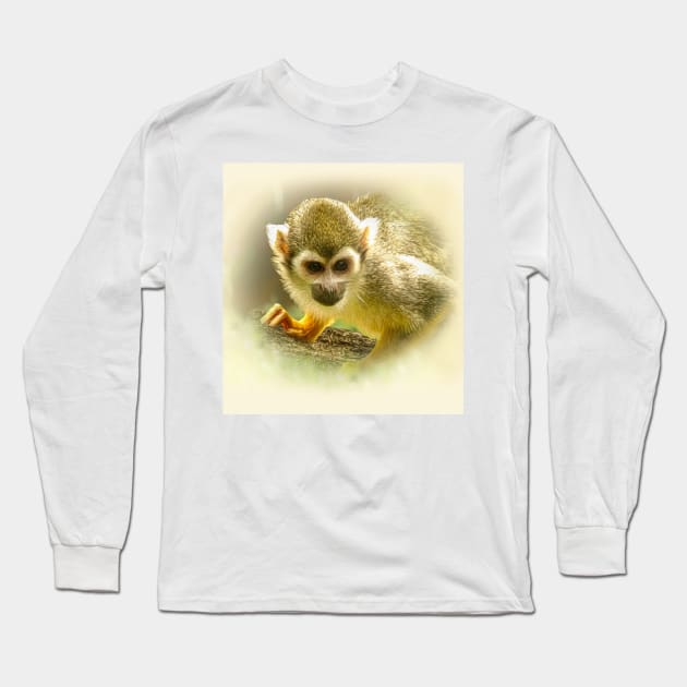 Squirrel monkey Long Sleeve T-Shirt by Guardi